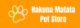 logo hakuna matata pet store fundo laranja